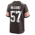 Punc C.Browns #57 Isaiah McGuire Brown Team Game Jersey