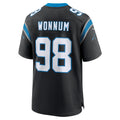 Punc C.Panthers #98 D.J. Wonnum Black Game Jersey