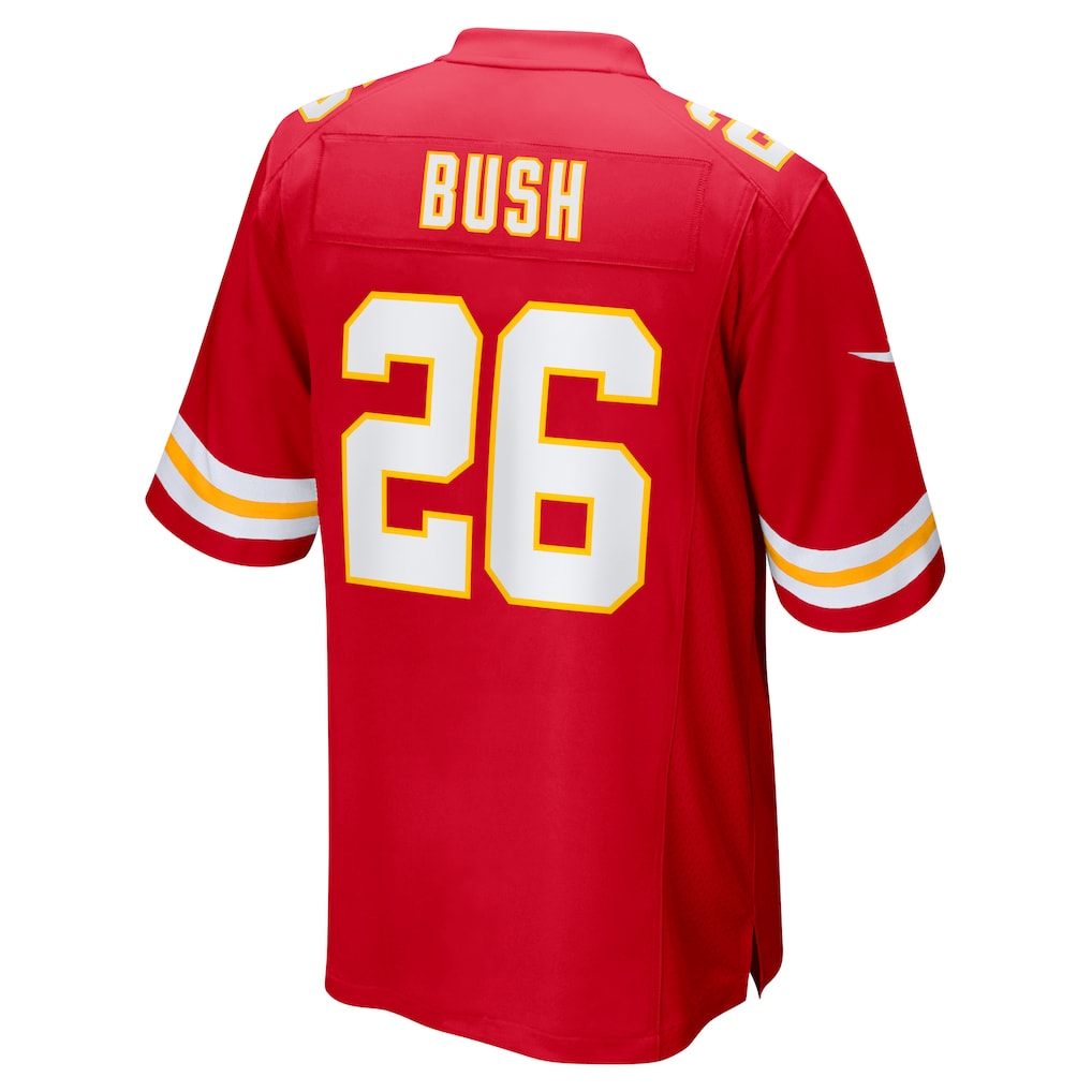 Punc KC.Chiefs #26 Deon Bush Red Game Player Jersey