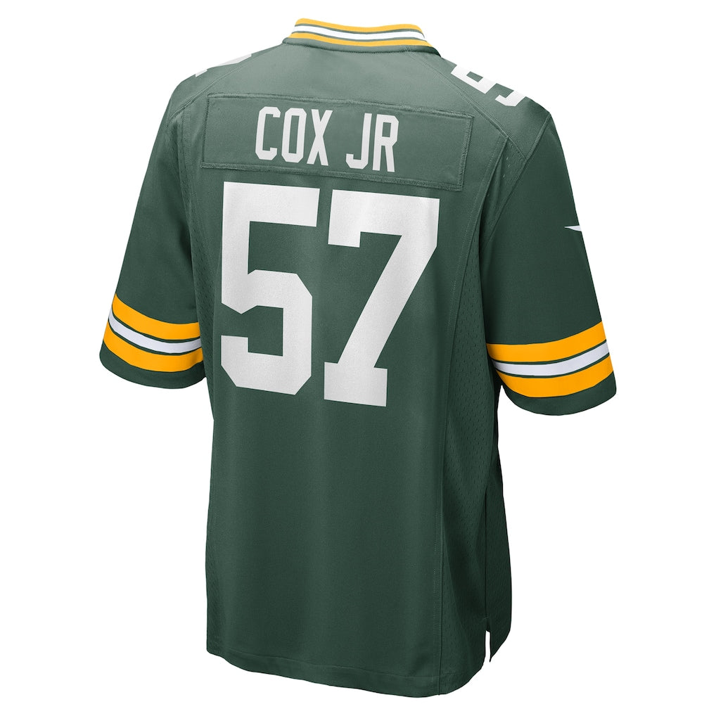 Punc GB.Packers #57 Brenton Cox Jr. Green Game Jersey