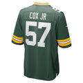 Punc GB.Packers #57 Brenton Cox Jr. Green Game Jersey
