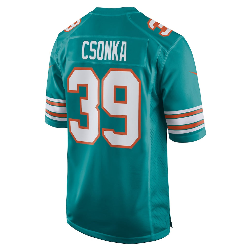 Punc M.Dolphins #39 Larry Csonka Aqua Retired Player Jersey