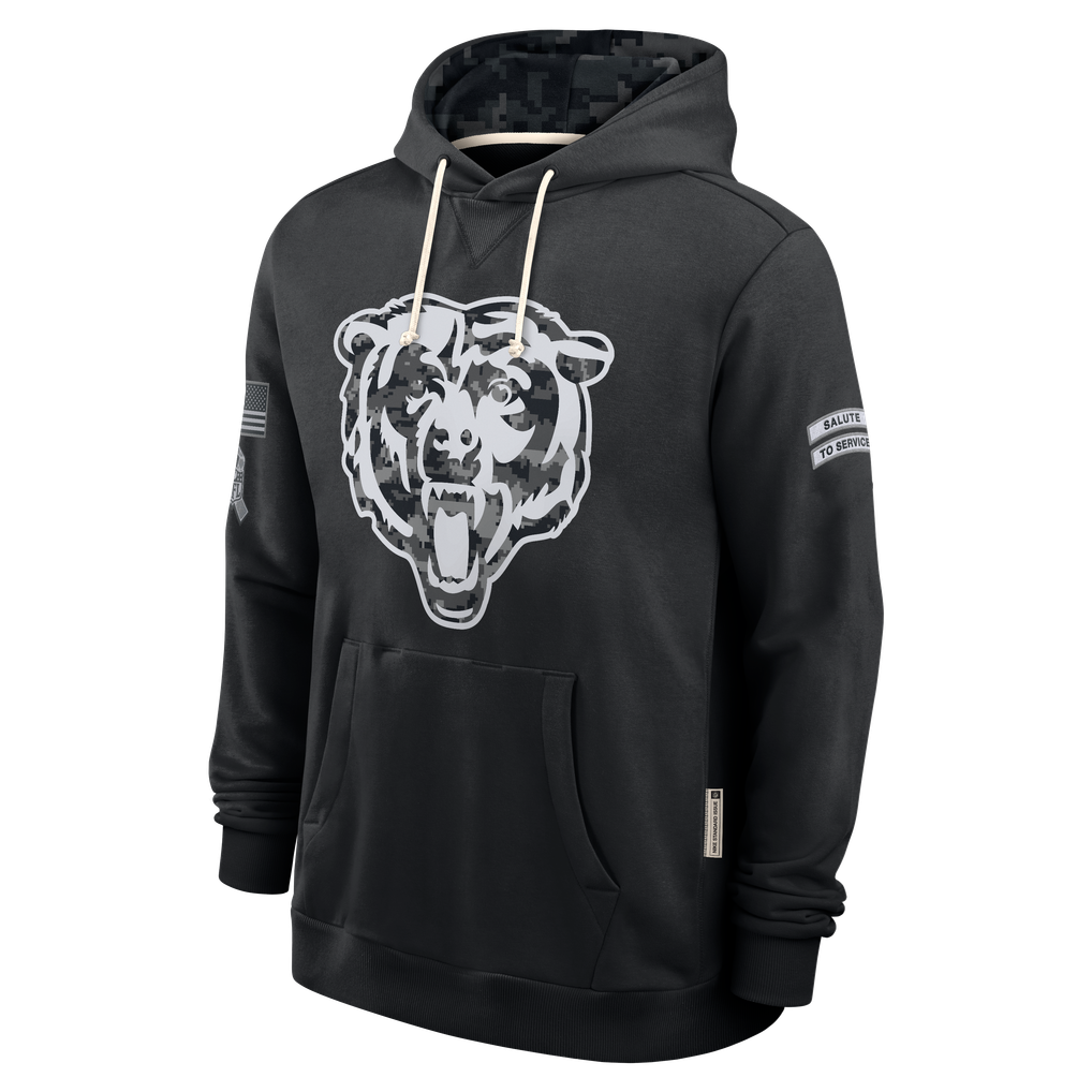 Punc C.Bears Black 2026 Salute to Service Sideline Dri-FIT Pullover Hoodie Jerseys