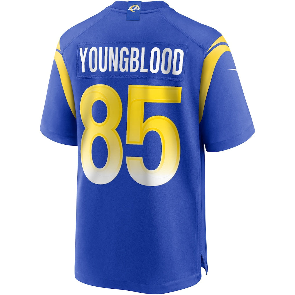 Punc LA.Rams #85 Jack Youngblood Royal Game Retired Player Jersey