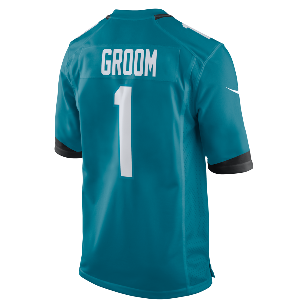 Punc J.Jaguars #1 Groom Teal Game Jersey