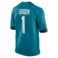 Punc J.Jaguars #1 Groom Teal Game Jersey