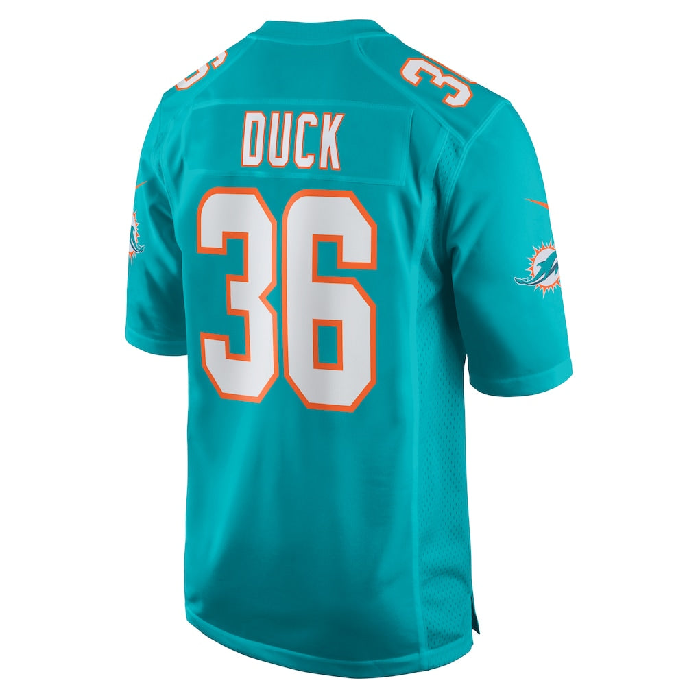 Punc M.Dolphins #36 Storm Duck Aqua Game Jersey