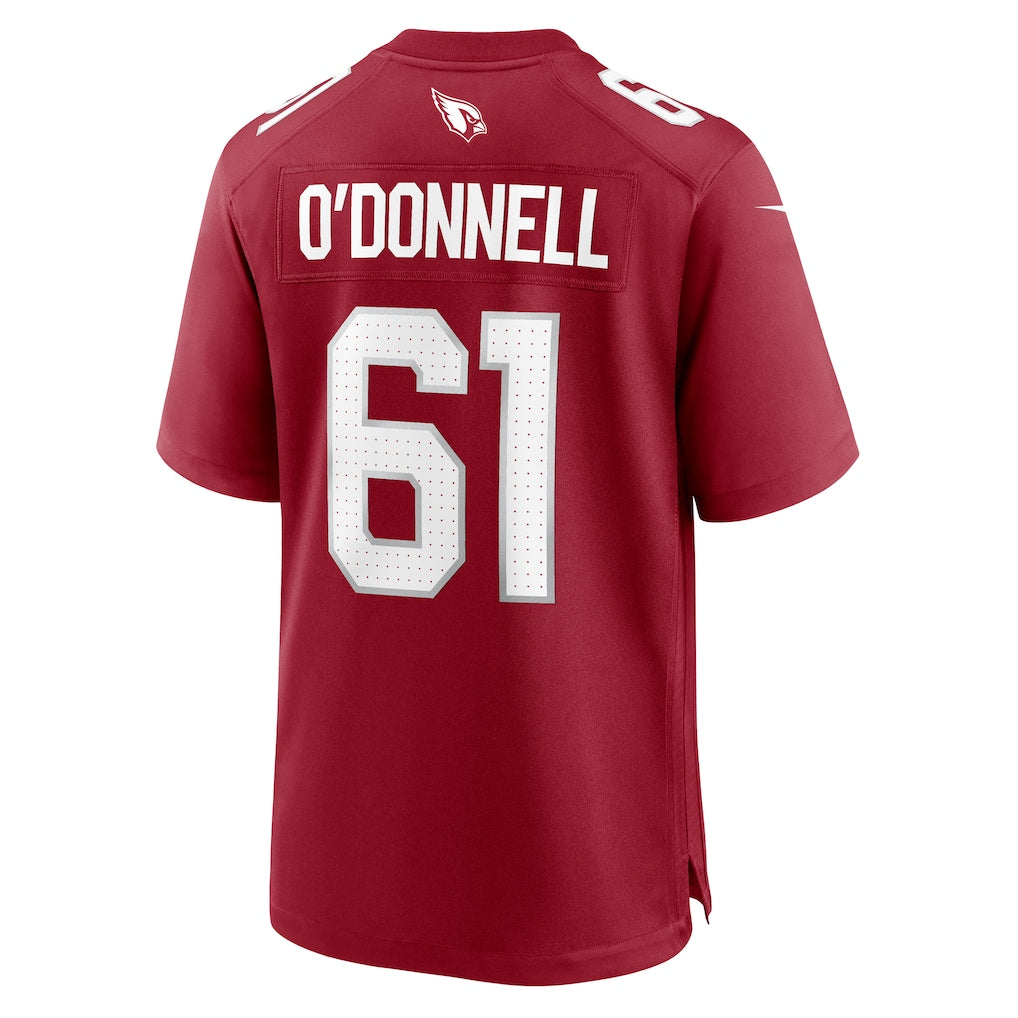 Punc A.Cardinals #61 Carter O'Donnell Cardinal Team Game Jersey