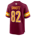 Punc W.Commanders #82 Ben Sinnott Burgundy Game Jersey