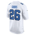 Punc D.Lions #26 Jahmyr Gibbs White Tundra Fashion Game Jersey