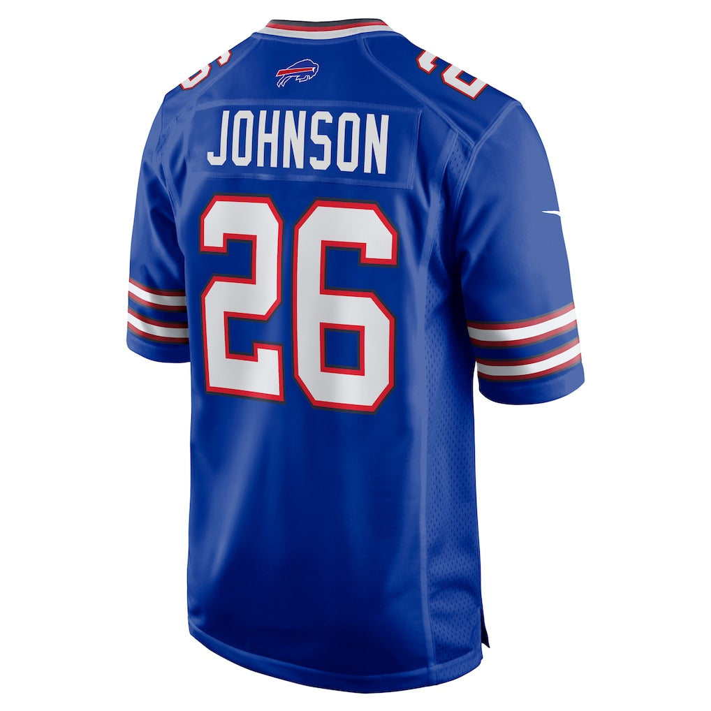 Punc B.Bills #26 Ty Johnson Royal Team Game Jersey