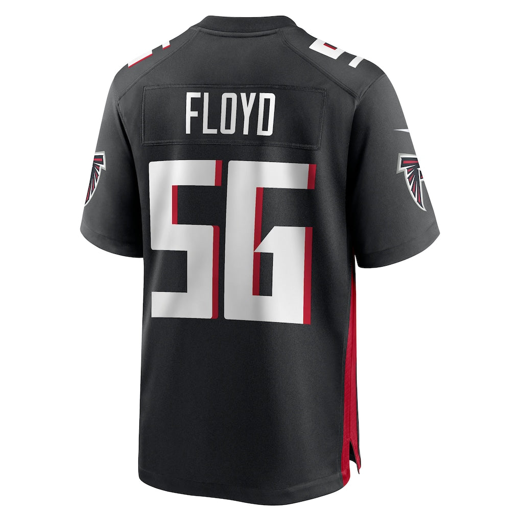 Punc A.Falcons #56 Leonard Floyd Black Team Game Jersey