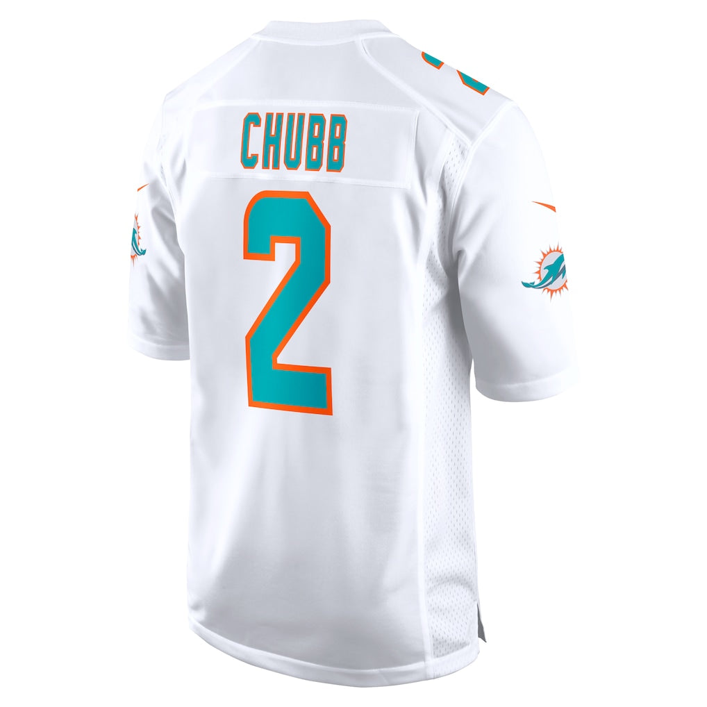 Punc M.Dolphins #2 Bradley Chubb White Game Player Jersey