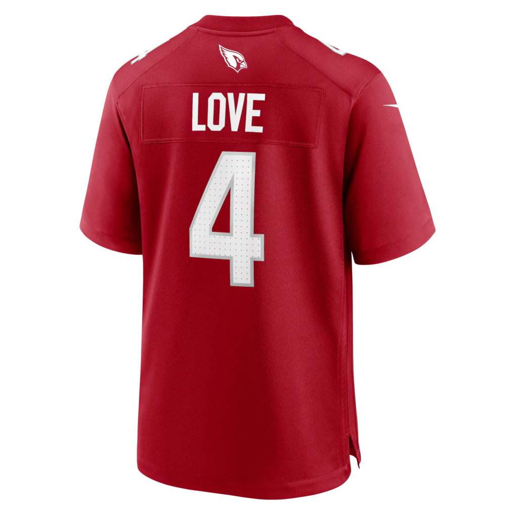 Punc A.Cardinals #4 Jeremiyah Love Red Game Player Stitched Jersey