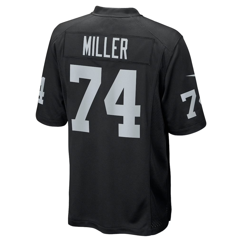 Punc LV.Raiders #74 Kolton Miller Black Game Stitched Jerseys