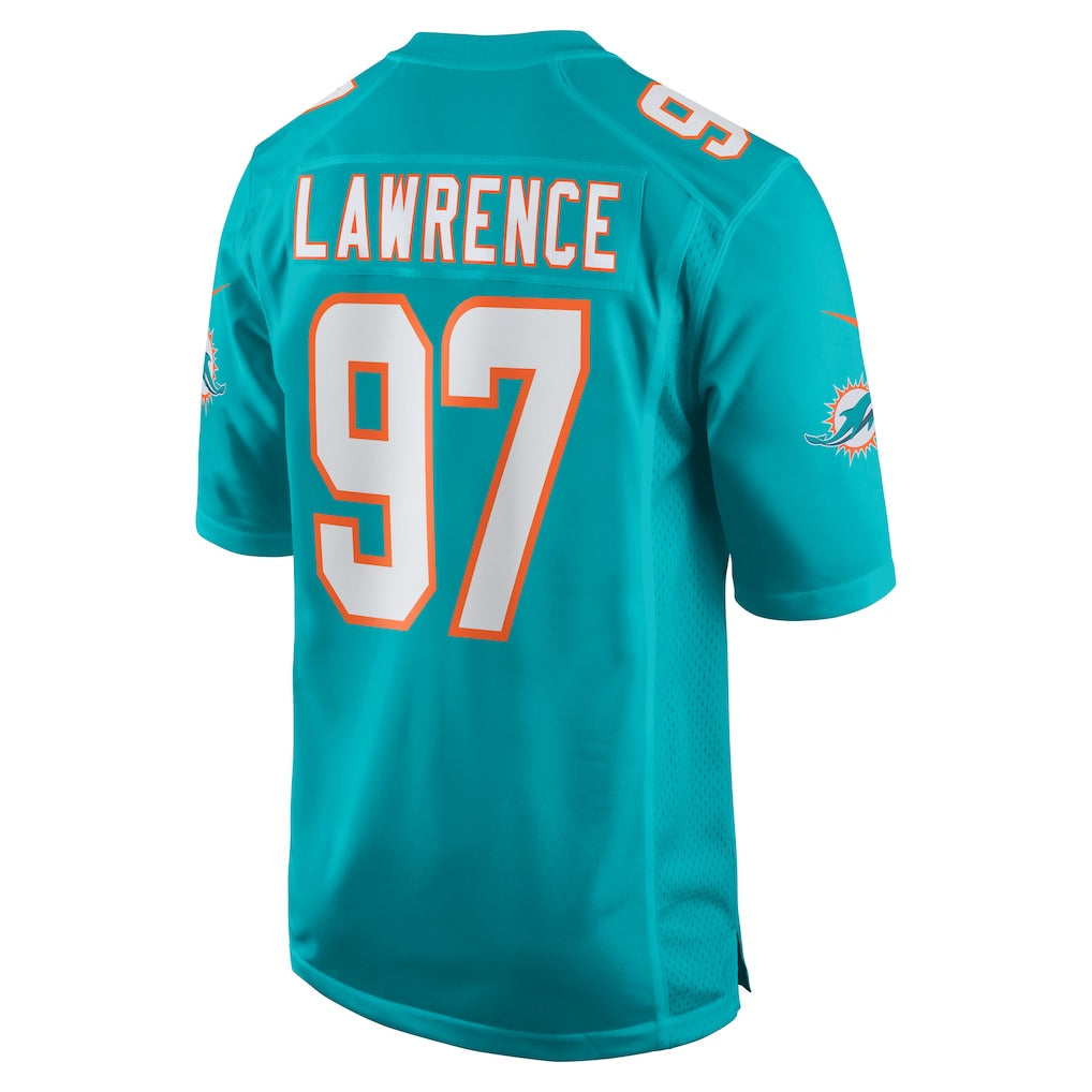 Punc M.Dolphins #97 Rashard Lawrence Aqua Team Game Jersey