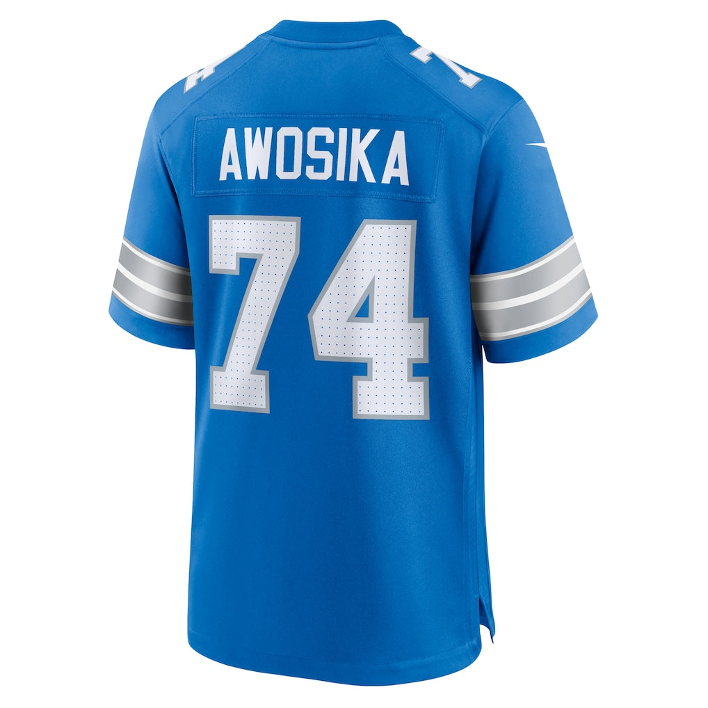 Punc D.Lions #74 Kayode Awosika Blue Team Game Jersey