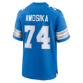 Punc D.Lions #74 Kayode Awosika Blue Team Game Jersey