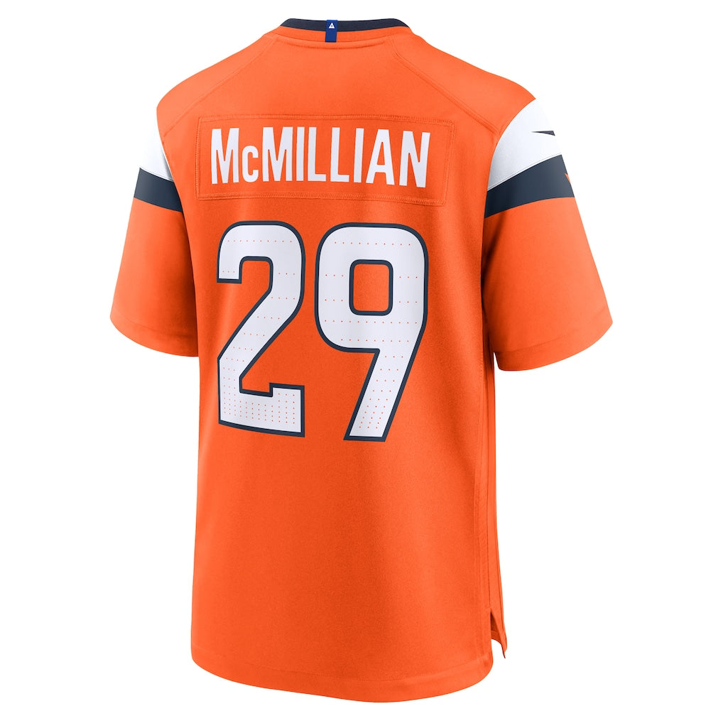 Punc D.Broncos #29 Ja'Quan McMillian Orange Team Game Jersey