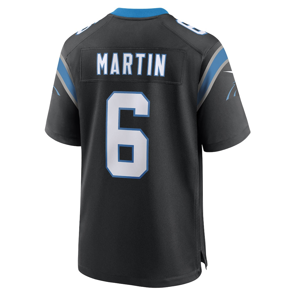 Punc C.Panthers #6 Sam Martin Black Team Game Jersey