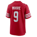 Punc SF.49ers #9 Skyy Moore Scarlet Team Game Jersey