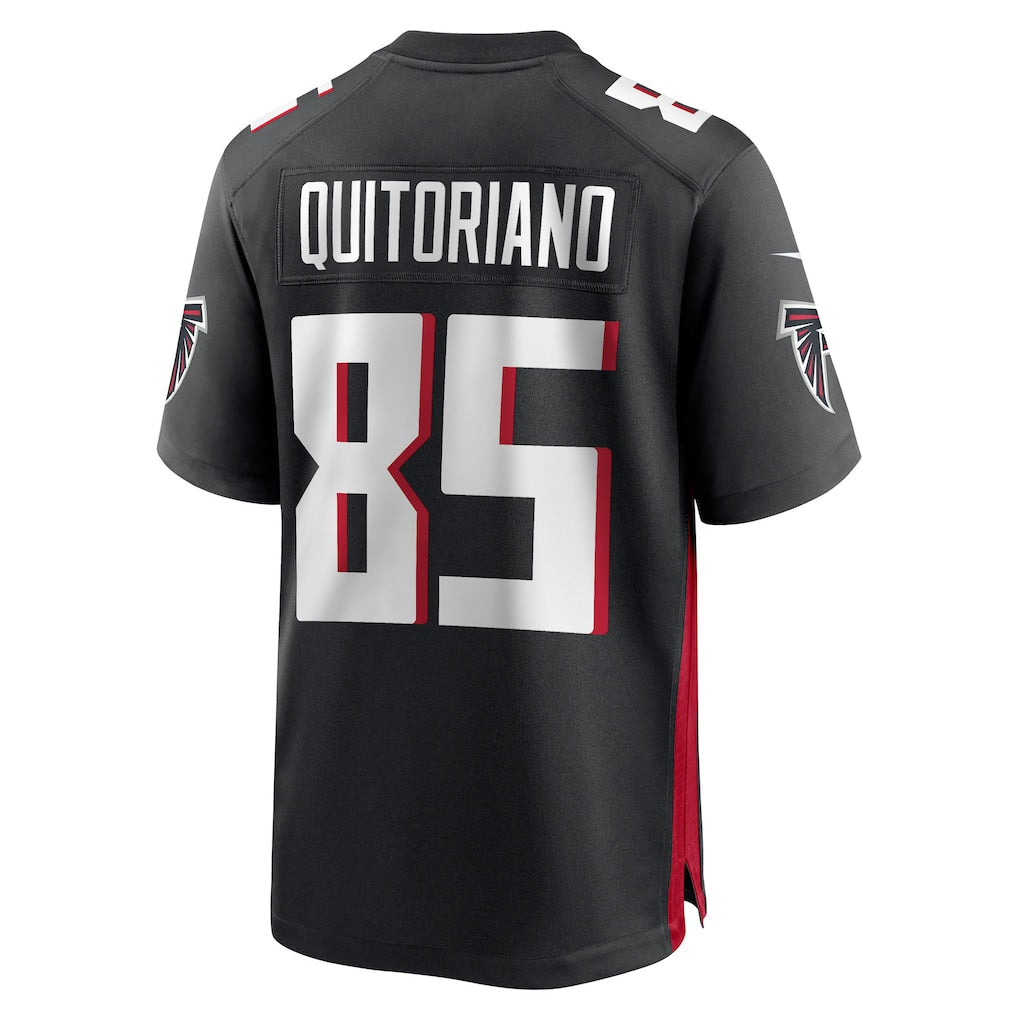 Punc A.Falcons #85 Teagan Quitoriano Black Team Game Jersey
