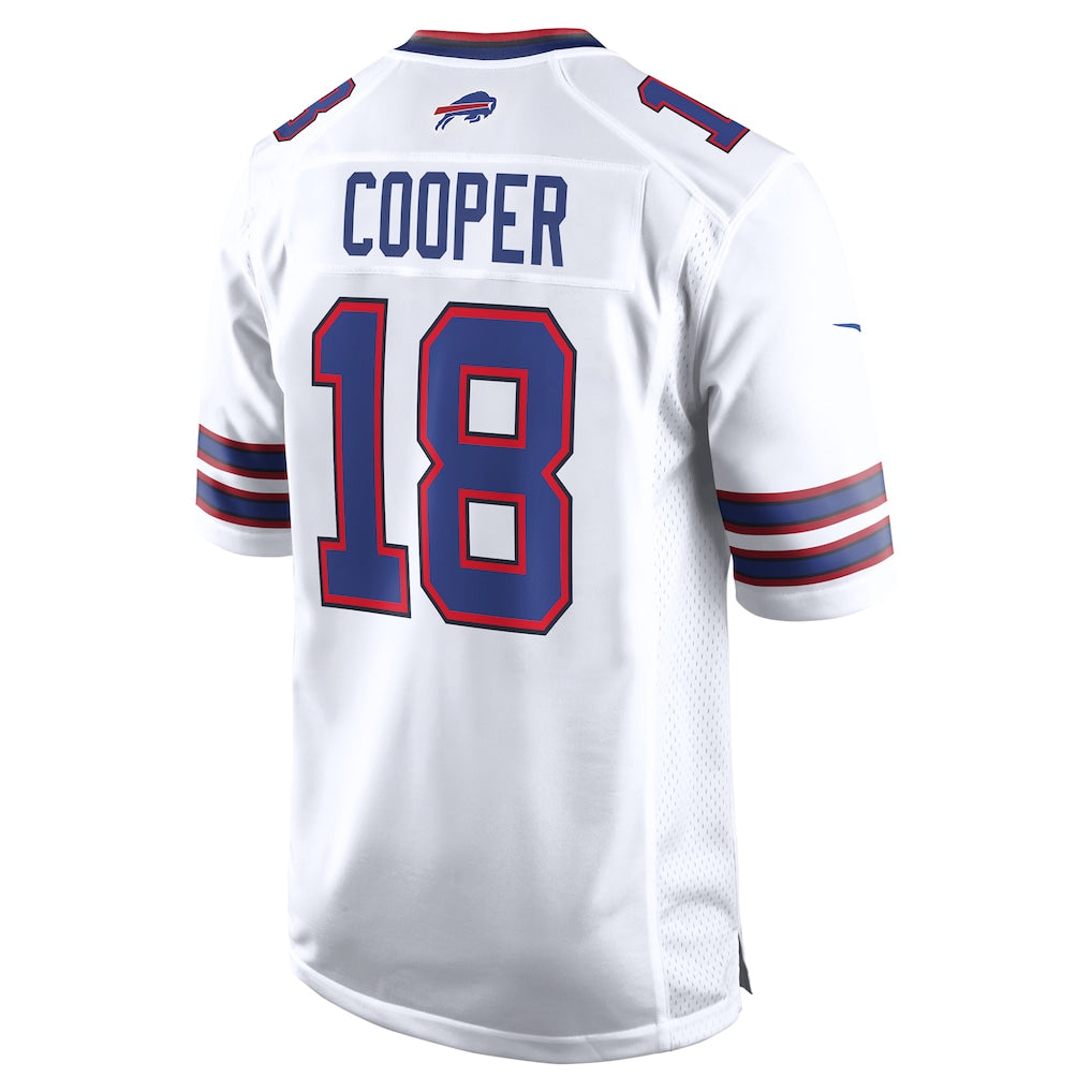 Punc B.Bills #18 Amari Cooper White Game Jersey