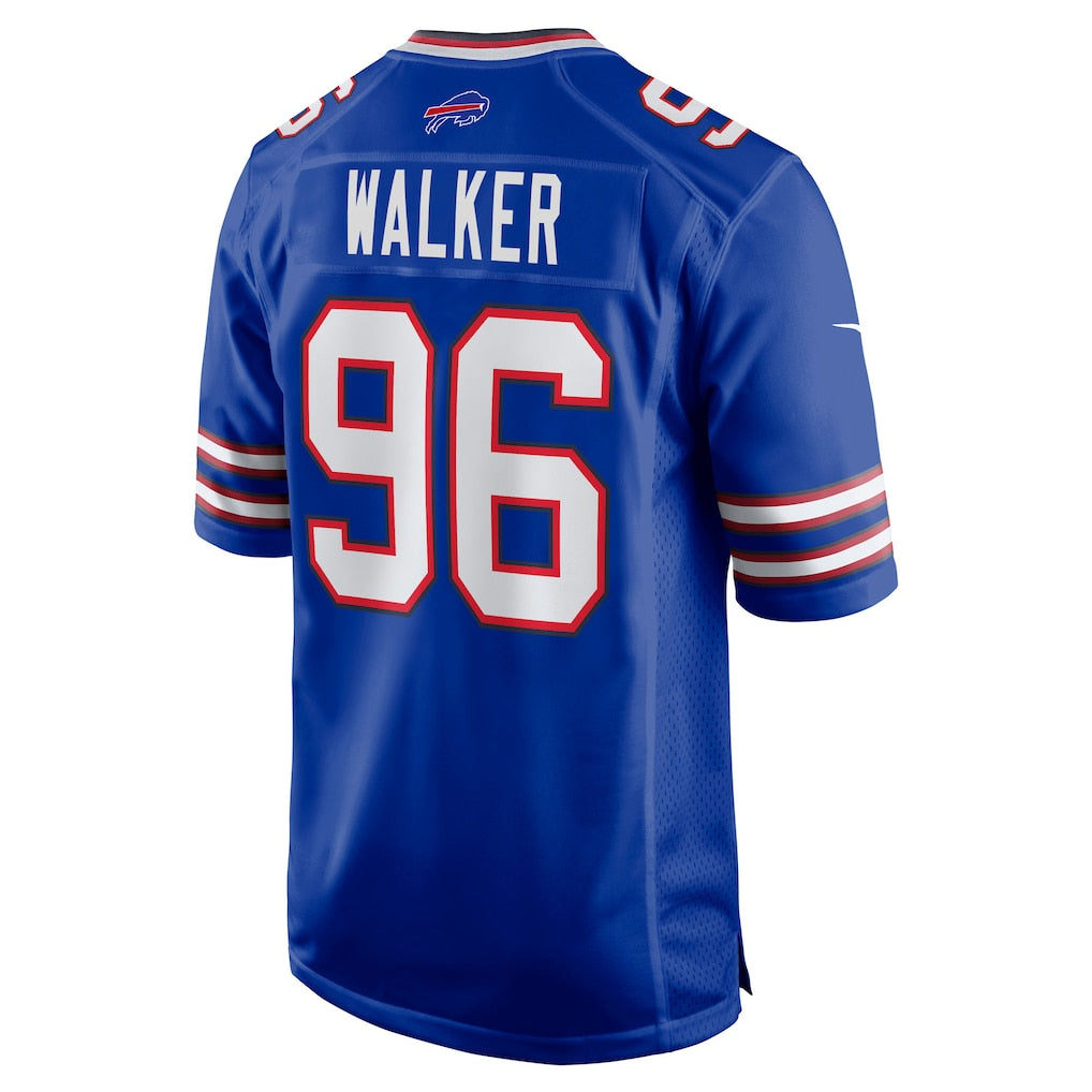 Punc B.Bills #96 Deone Walker Royal Team Game Jersey