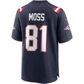 Punc NE.Patriots #81 Randy Moss Navy Game Retired Player Jersey