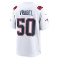 Punc NE.Patriots #50 Mike Vrabel White Game Retired Player Jersey