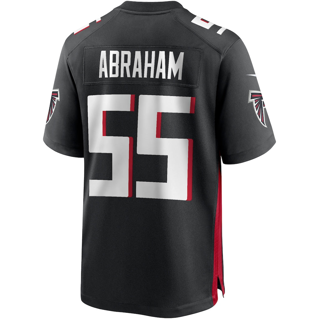 Punc A.Falcons #55 John Abraham Black Game Retired Player Jersey