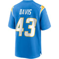 Punc LA.Chargers #43 Michael Davis Powder Blue Game Jersey