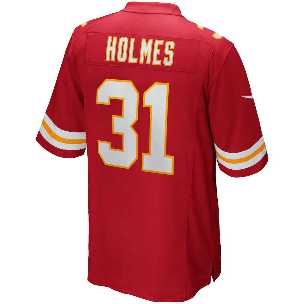Punc KC.Chiefs #31 Priest Holmes Red Game Retired Player Jersey
