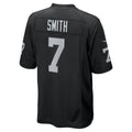 Punc LV.Raiders #7 Geno Smith Black Game Player Jersey