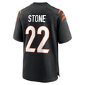 Punc C.Bengals #22 Geno Stone Black Game Jersey