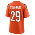 Punc C.Bengals #29 Cam Taylor-Britt Orange Alternate Game Jersey