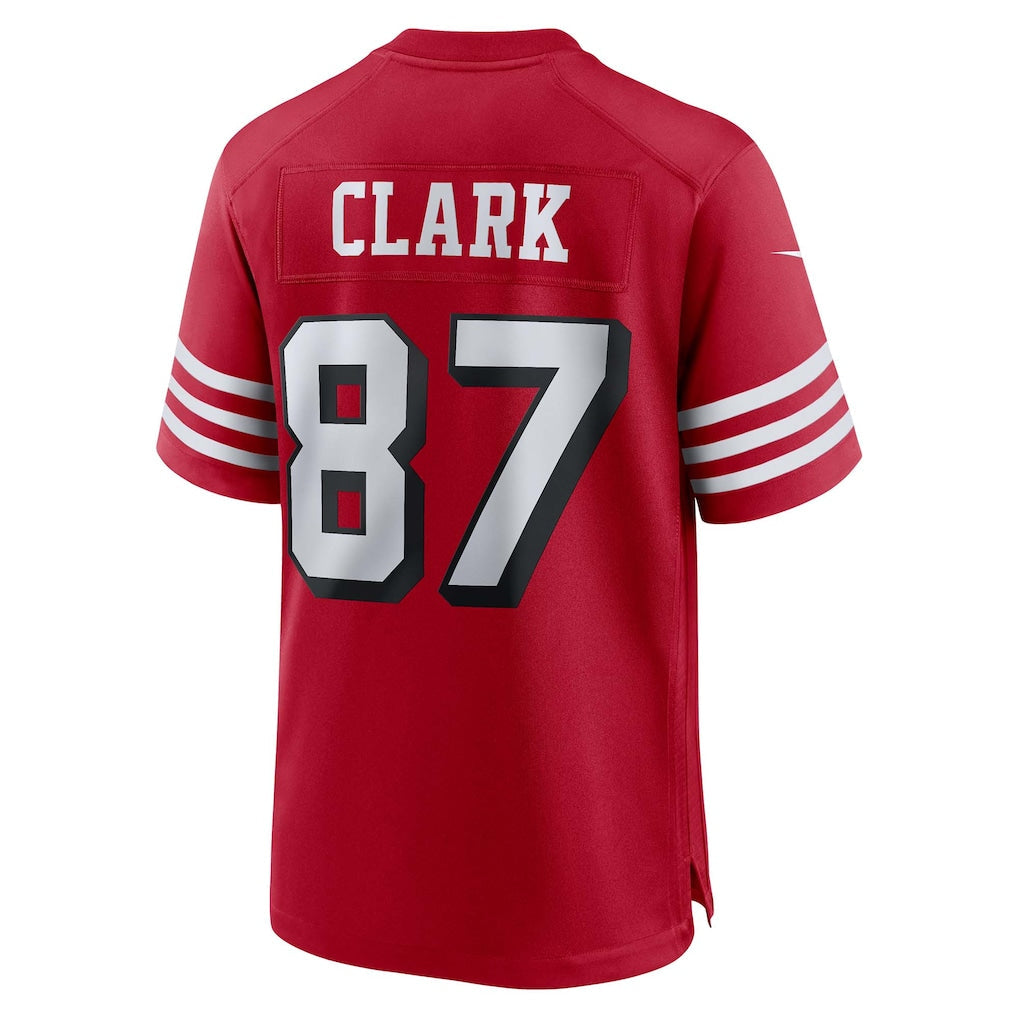 Punc SF.49ers #87 Dwight Clark Scarlet Retired Player Alternate Game Jersey