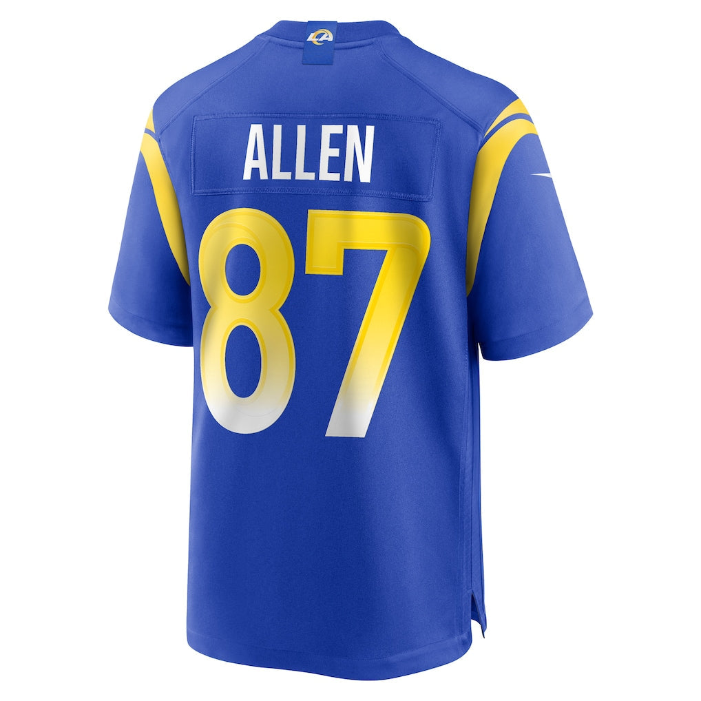 Punc LA.Rams #87 Davis Allen Royal Home Game Jersey