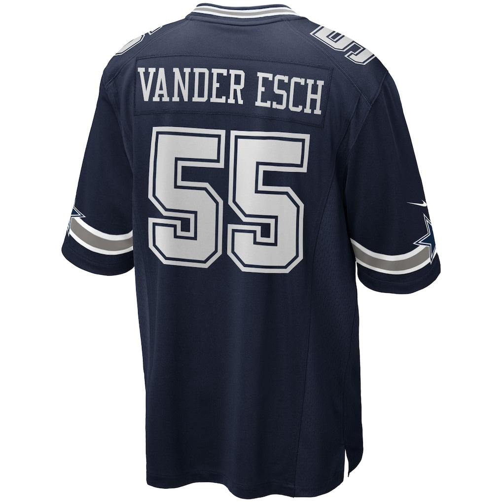 Punc D.Cowboys #55 Leighton Vander Esch Navy Team Game Jersey