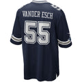 Punc D.Cowboys #55 Leighton Vander Esch Navy Team Game Jersey