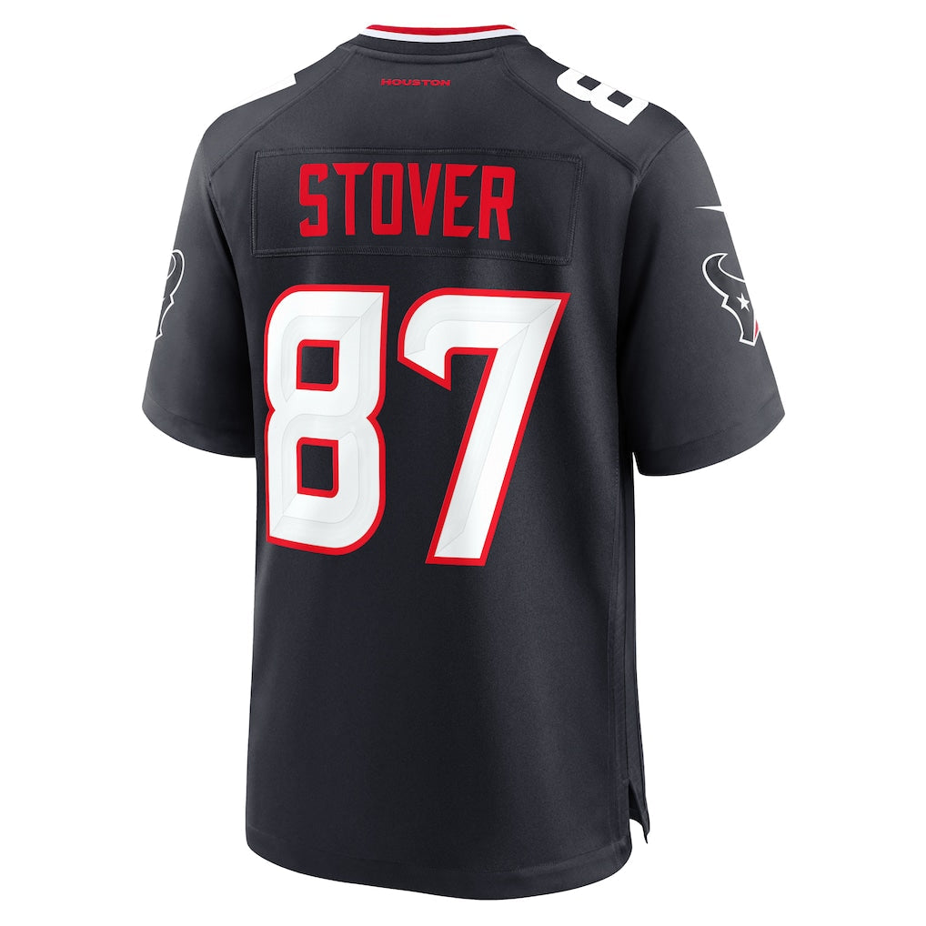 Punc H.Texans #87 Cade Stover Navy Game Jersey