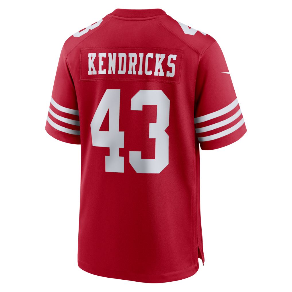 Punc SF.49ers #43 Eric Kendricks Scarlet Team Game Jersey