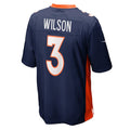 Punc D.Broncos #3 Russell Wilson Navy Alternate Game Jersey