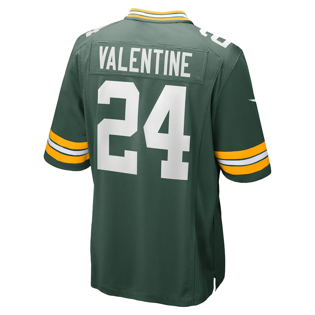 Punc GB.Packers #24 Carrington Valentine Green Game Jersey