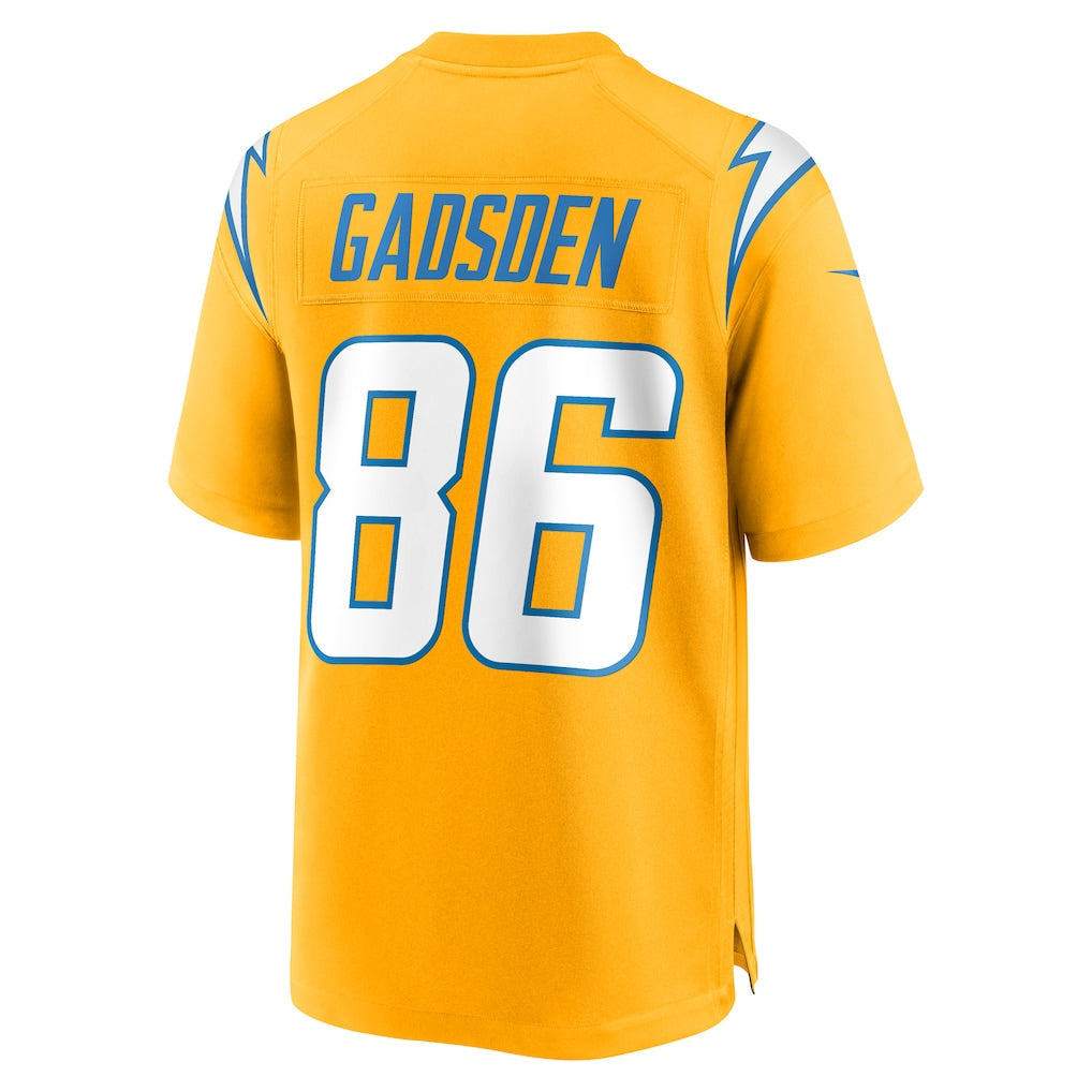 Punc LA.Chargers #86 Oronde Gadsden Gold Alternate Charger Power Game Jersey