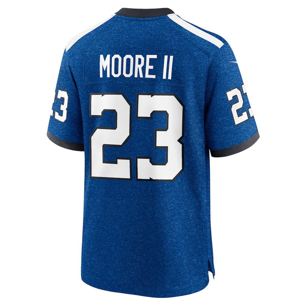 Punc IN.Colts #23 Kenny Moore II Royal Indiana Nights Alternate Game Jersey