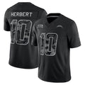 Punc LA.Chargers #10 Justin Herbert Player Black Limited 2026 Salute to Service Home Game Stitched Jerseys