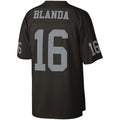 Punc LV.Raiders #16 George Blanda Mitchell & Ness Black Legacy Replica Jersey