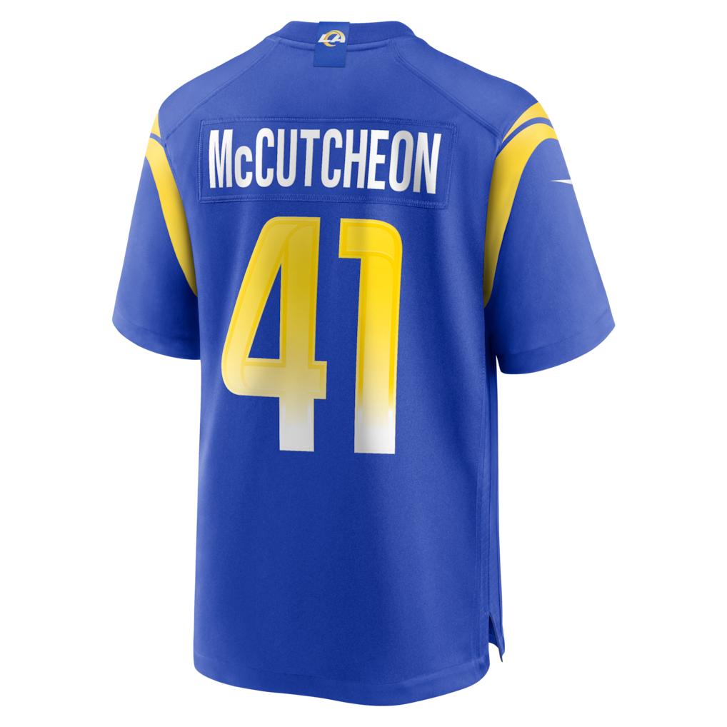 Punc LA.Rams #41 Cameron McCutcheon Royal Game Jersey