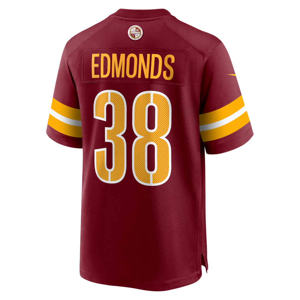 Punc W.Commanders #38 Chase Edmonds Burgundy Team Game Jersey